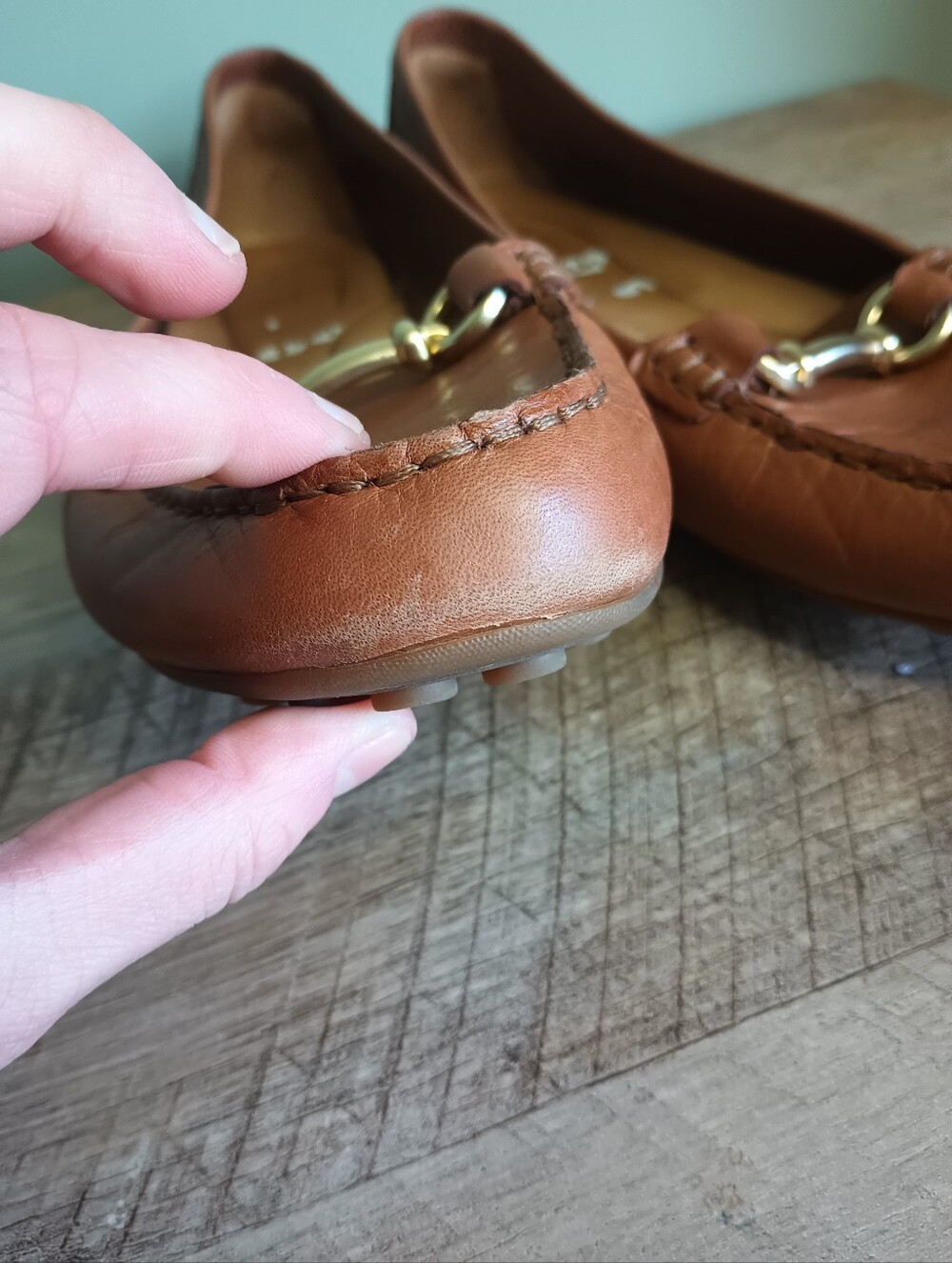 Born Womens Old Money Penny Loafers 8.5 Tan Horsebit Equestrian Preppy Classic - Picture 4 of 12